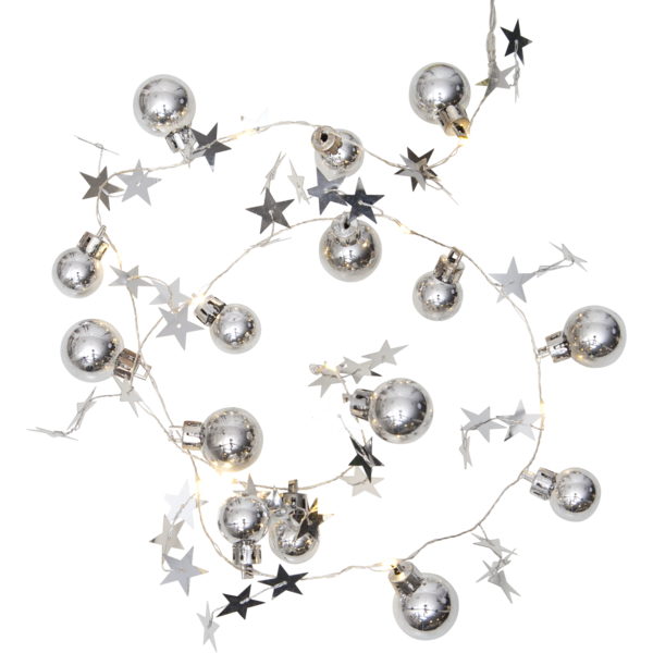 Ljusslinga X-Mas | 90cm | 10 lampor | silver [Star Trading] 728-05 501773 - 1