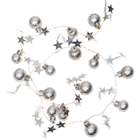 Ljusslinga X-Mas | 90cm | 10 lampor | silver [Star Trading] 728-05 501773
