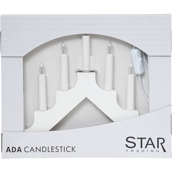 Ljusstake Ada | 7-arm | trä | vit  [Star Trading] 286-18-1 361277 - 4