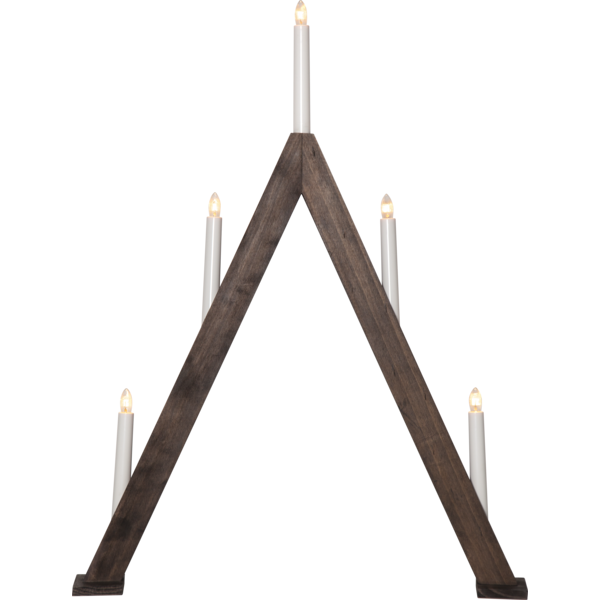 Ljusstake Albo | 5-arm | trä | brun [Star Trading] 214-63 501515 - 1