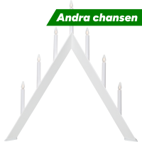 Ljusstake Arrow | 7-arm | trä | vit [Star Trading]⭐ 502210
