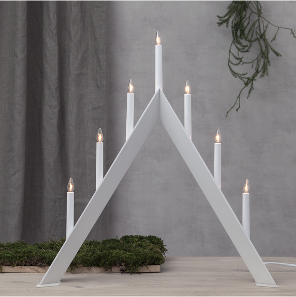 Ljusstake Arrow | 7-arm | trä | vit [Star Trading] 219-85 361278 - 2