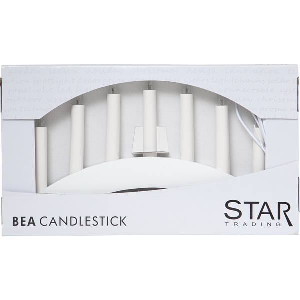 Ljusstake Bea | 7-arm | trä | vit  [Star Trading] 283-18 361280 - 5