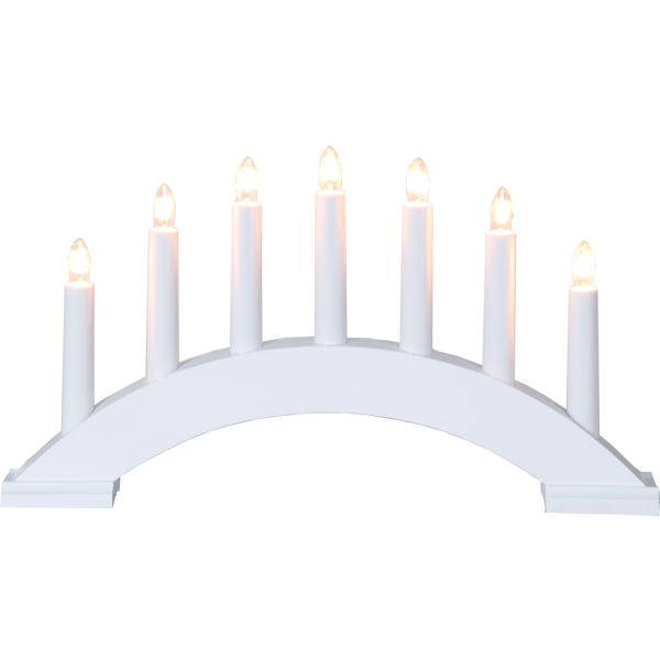 Ljusstake Bea | 7-arm | trä | vit  [Star Trading] 283-18 361280 - 1