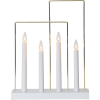 Ljusstake Glossy Frame | 4 ljus | vit [Star Trading] 644-71 501808 - 1