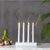 Ljusstake Glossy Heart | 4 ljus | vit [Star Trading] 644-63 501807 - 2