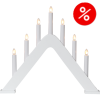 Ljusstake Jarve | 7-arm | trä | vit [Star Trading]⭐
