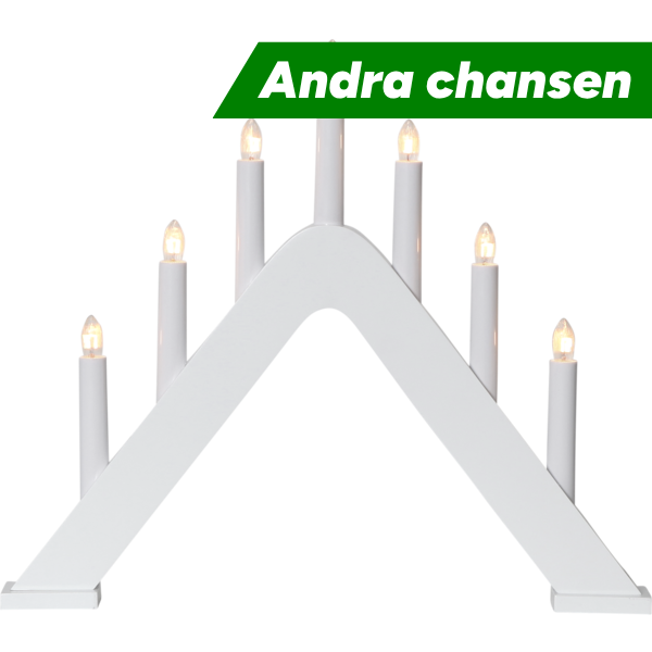 Ljusstake Jarve | 7-arm | trä | vit [Star Trading]⭐ 502209 - 1