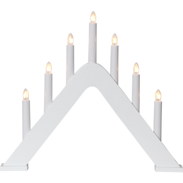 Ljusstake Jarve | 7-arm | trä | vit [Star Trading] 241-74 361282 - 1