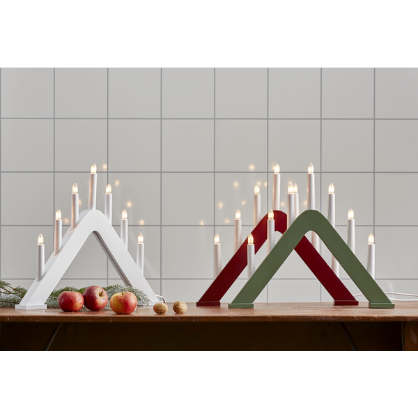 Ljusstake Jarve | 7-arm | trä | vit [Star Trading] 241-74 361282 - 3
