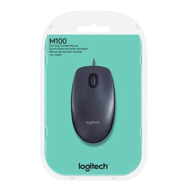 Datormus USB-ansluten | Logitech M100 | grå 828097 - 8