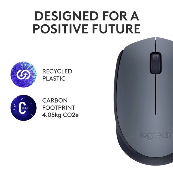 Datormus trådlös | Logitech M170 | grå 828096 - 3