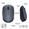 Datormus trådlös | Logitech M170 | grå 828096 - 7