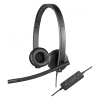 Logitech H570e USB-ansluten Stereo Headset 981-000575 828072 - 2