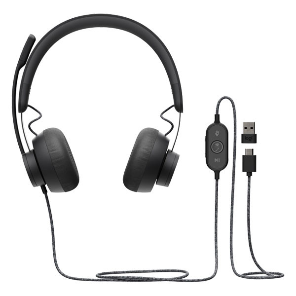 Logitech Headset | Logitech Zone Wired Microsoft Teams | svart 981-000870 828080 - 1