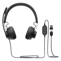 Headset USB | Logitech Zone Wired Microsoft Teams Stereo | svart 828080