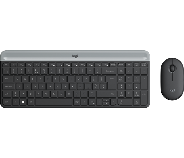Logitech Tangentbord och mus | trådlös | svart | Logitech MK470 920-004535 501711 - 1