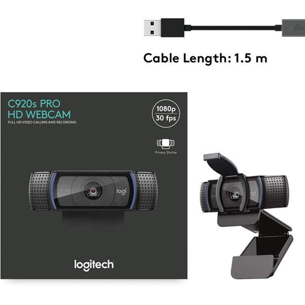 Webbkamera | Logitech C920s HD Pro | svart 828116 - 4