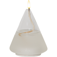 Lykta Flamme Float Kon | 15,5cm | vit [Star Trading] 061-30 501542