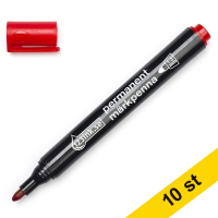 Märkpenna permanent 1-3mm | 123ink | röd | 10st 300398