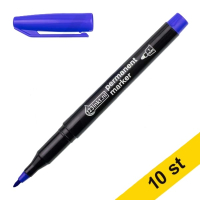 Märkpenna permanent 1.0mm | 123ink | blå | 10st 300890