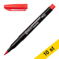 Märkpenna permanent 1.0mm | 123ink | röd | 10st 300891