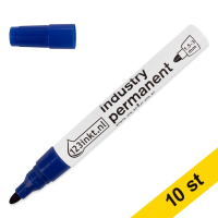 Märkpenna permanent 1.5mm - 3mm | 123ink | blå | 10st  301162