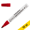 Märkpenna permanent 1.5mm - 3mm | 123ink | röd | 10st  301161 - 1