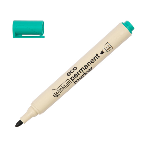 Märkpenna permanent 1 - 3mm | 123ink | grön | återvunnit plast 4-21004C 390599 - 1