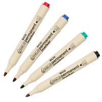 Märkpenna permanent 1 - 3mm | 123ink | sorterade färger | 4st | återvunnet plast  390601
