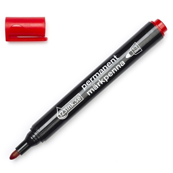 Märkpenna permanent 2.5mm | 123ink | röd⭐ 4-21002C 4-3000002C EK-70REDC N50-BC 300165 - 1