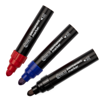 Märkpenna permanent 3.0mm - 7.0mm | 123ink | sorterade färger | 3st  301194