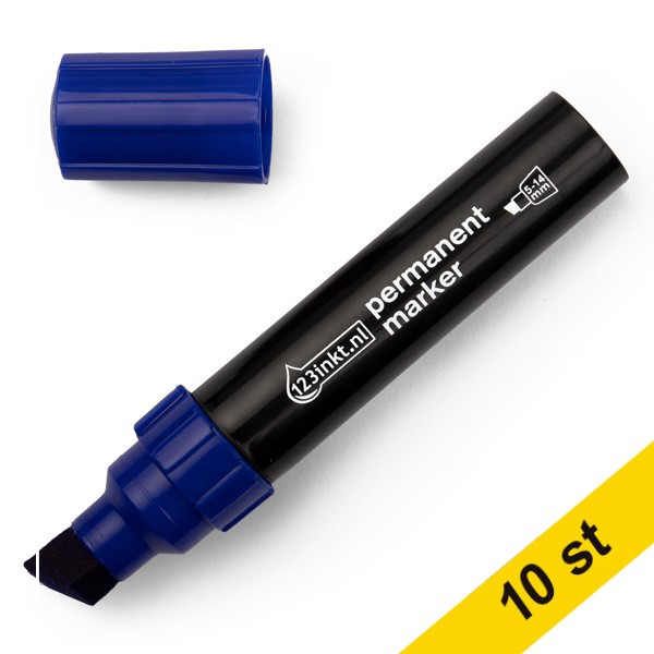Märkpenna permanent 5.0mm - 14.0mm | 123ink | blå | 10st  300869 - 1