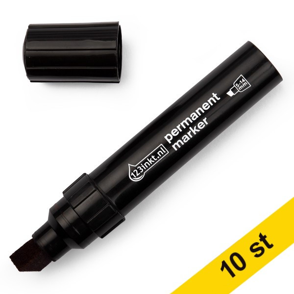 Märkpenna permanent 5.0mm - 14.0mm | 123ink | svart | 10st  300868 - 1