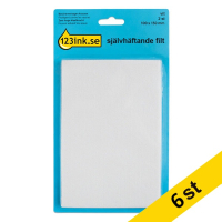 Möbeltassar 100 x 150mm självhäftande | 123ink | rektangel vit | 6st 301026