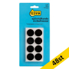 Möbeltassar 20mm självhäftande | 123ink | rund svart | 48st 301017 - 1