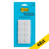Möbeltassar 20mm självhäftande | 123ink | rund vit | 48st 301018 - 1