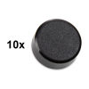 Magnet 15mm | 123ink | svart | 10st