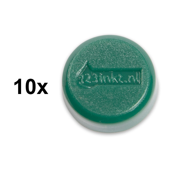 Magnet 15mm grön | 123ink 10st 301256 - 1