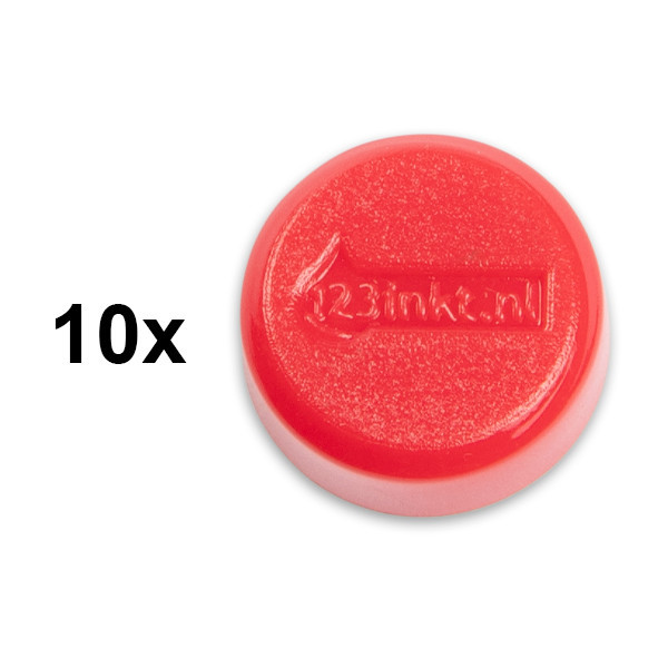 Magnet 15mm röd | 123ink 10st 301254 - 1