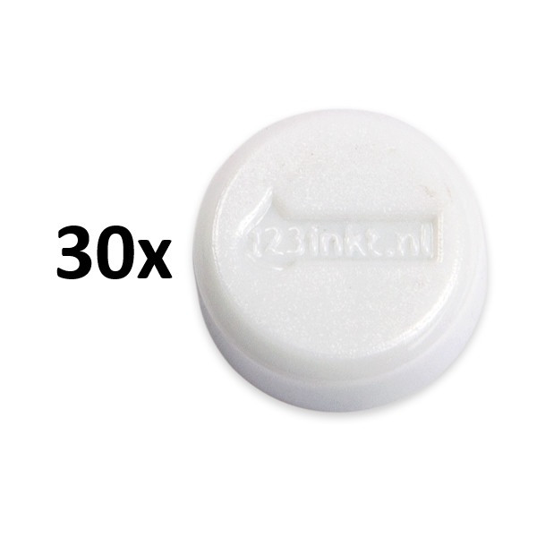 Magnet 15mm vit | 123ink 30st 301287 - 1