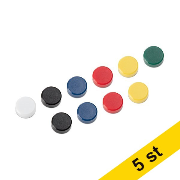 Magnet 20mm | 123ink | sorterade färger | 10st x5  301295 - 1