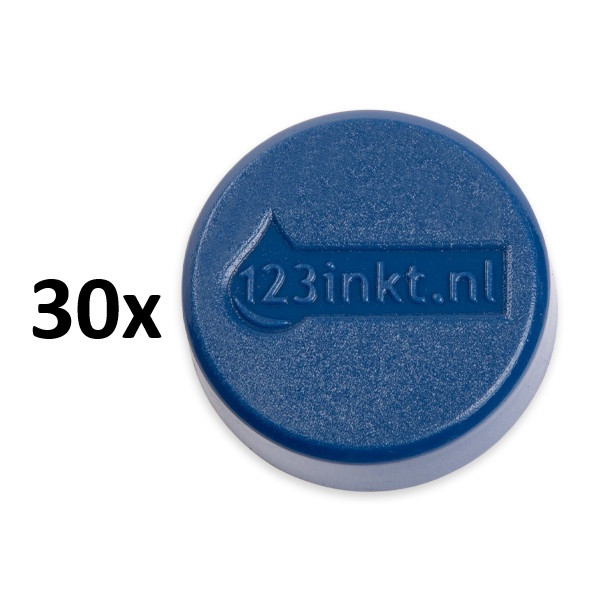 Magnet 30mm blå | 123ink 30st 301297 - 1