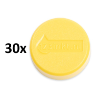 Magnet 30mm gul | 123ink 30st 301299