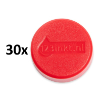 Magnet 30mm röd | 123ink 30st 301298