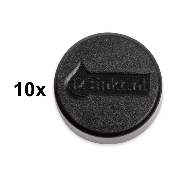 Magnet 30mm svart | 123ink 10st 301266 - 1