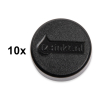 Magnet 30mm svart | 123ink 10st 301266 - 1