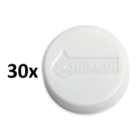 Magnet 30mm vit | 123ink 30st 301301