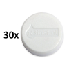 Magnet 30mm vit | 123ink 30st 301301 - 1