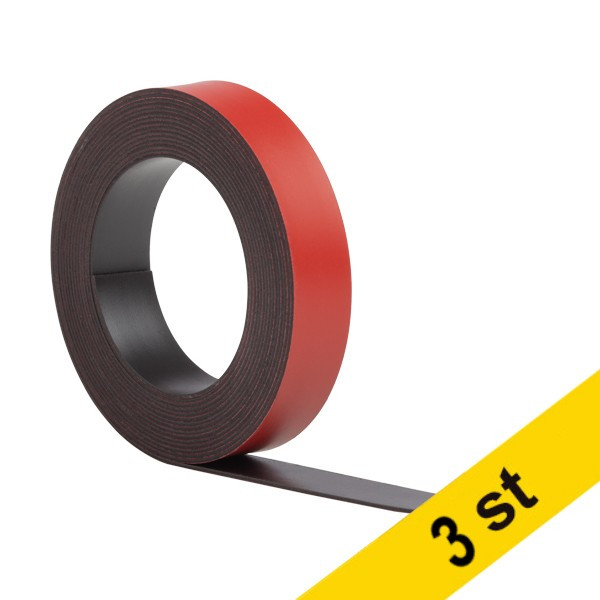 Magnettejp 1cm x 2m | 123ink röd | 3st 302156 - 1